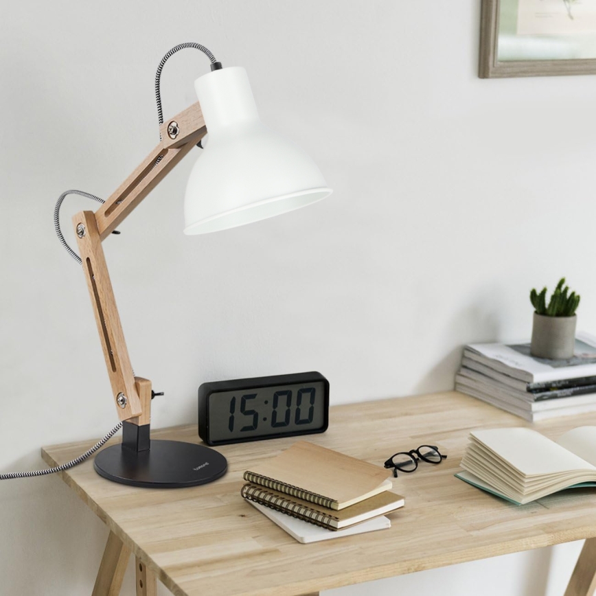 Lampada da tavolo 1xE27/40W/230V bianca/nera