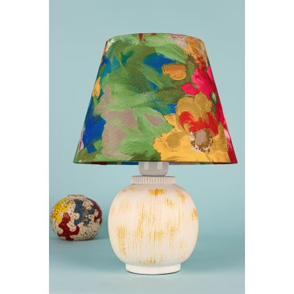 Lampada da tavolo 1xE27/40W/230V bianco/colorato