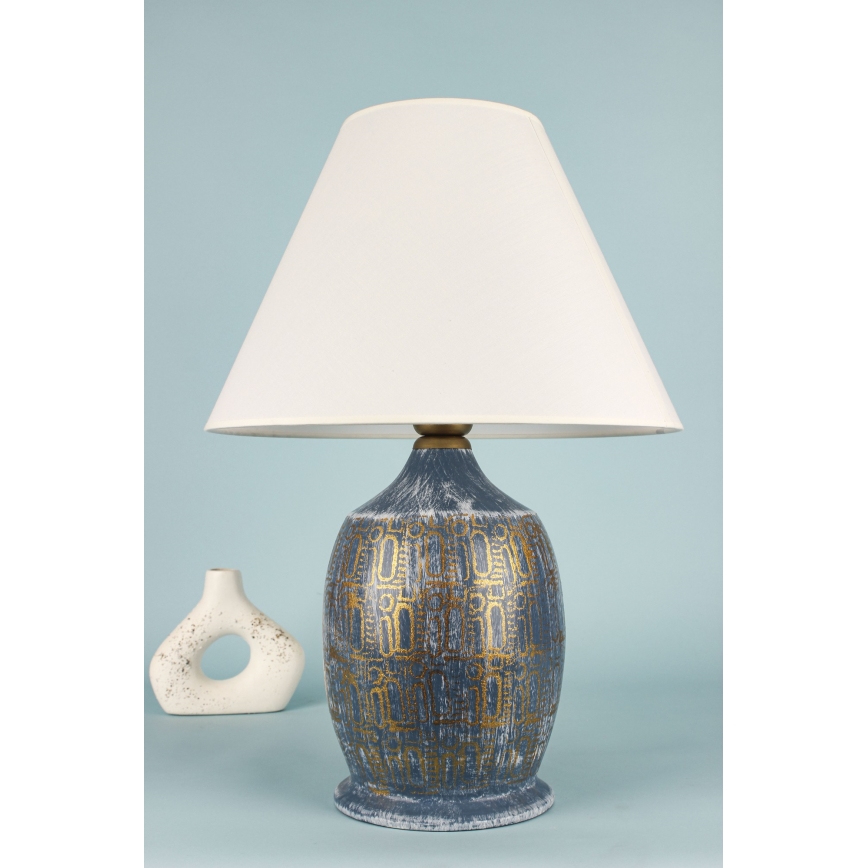 Lampada da tavolo 1xE27/40W/230V blu/oro