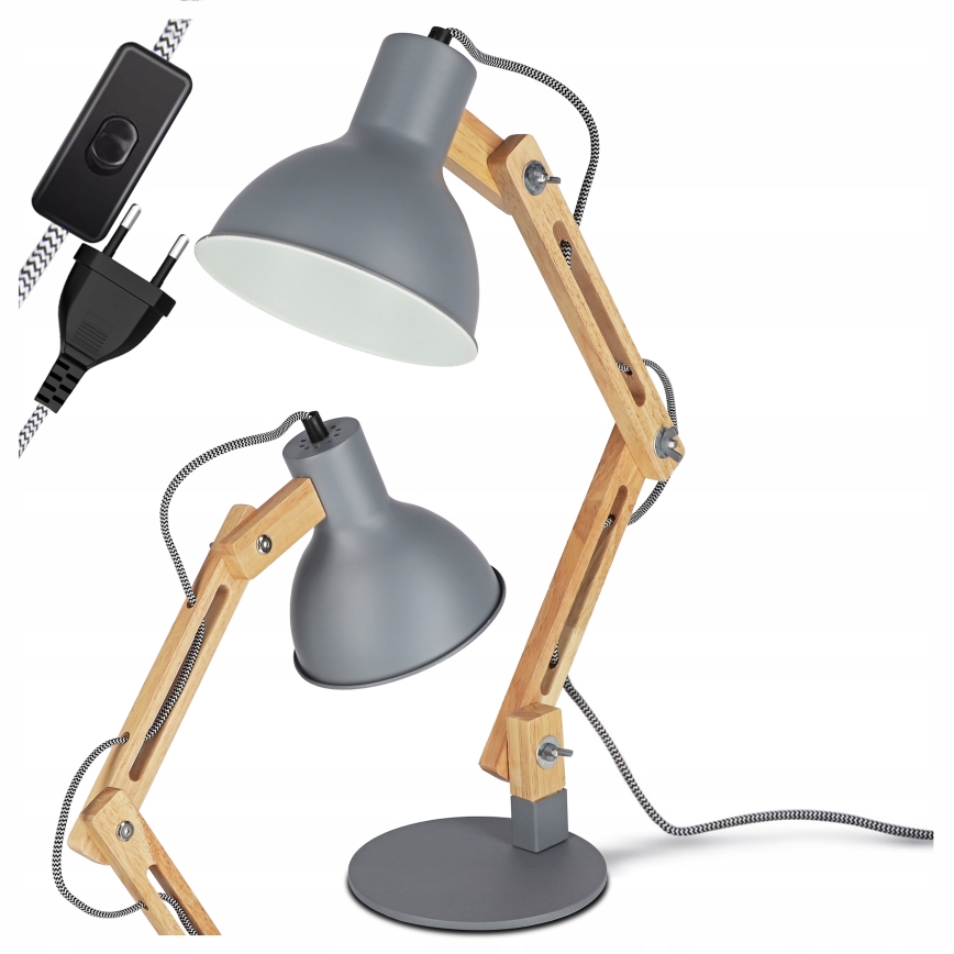 Lampada da tavolo 1xE27/40W/230V grigia