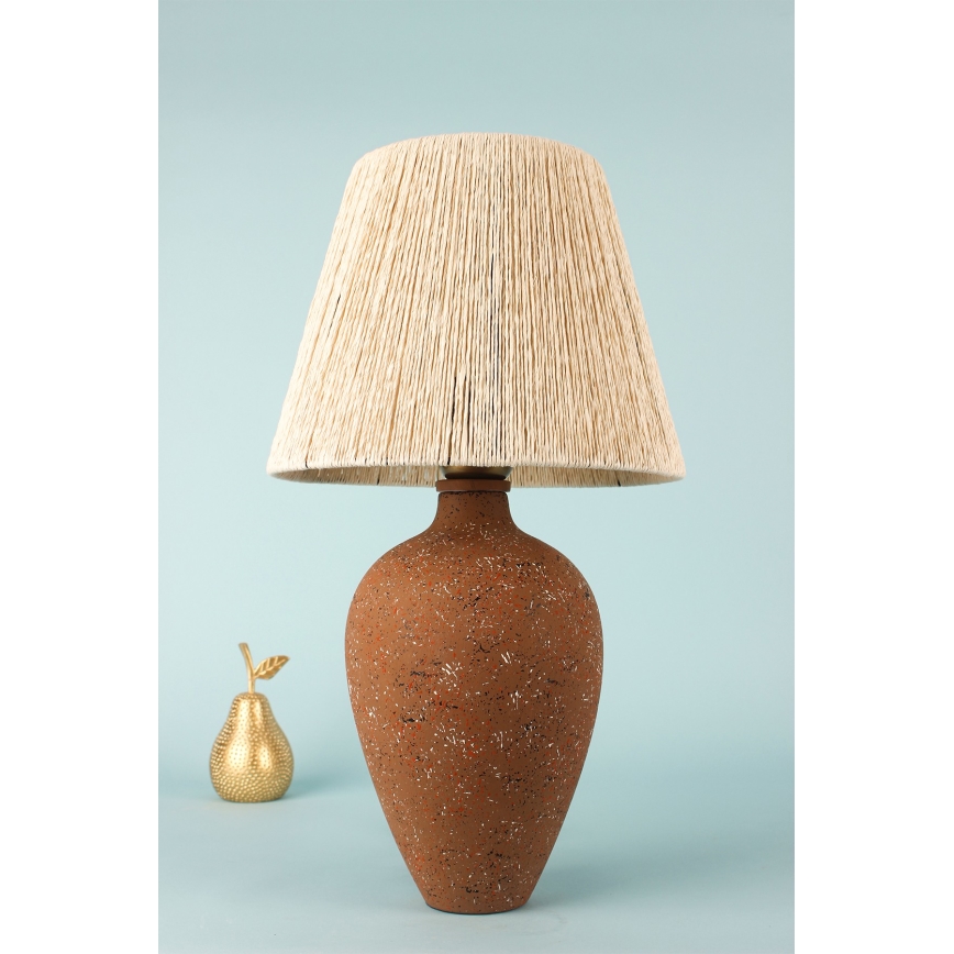 Lampada da tavolo 1xE27/40W/230V marrone/color crema