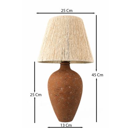 Lampada da tavolo 1xE27/40W/230V marrone/color crema