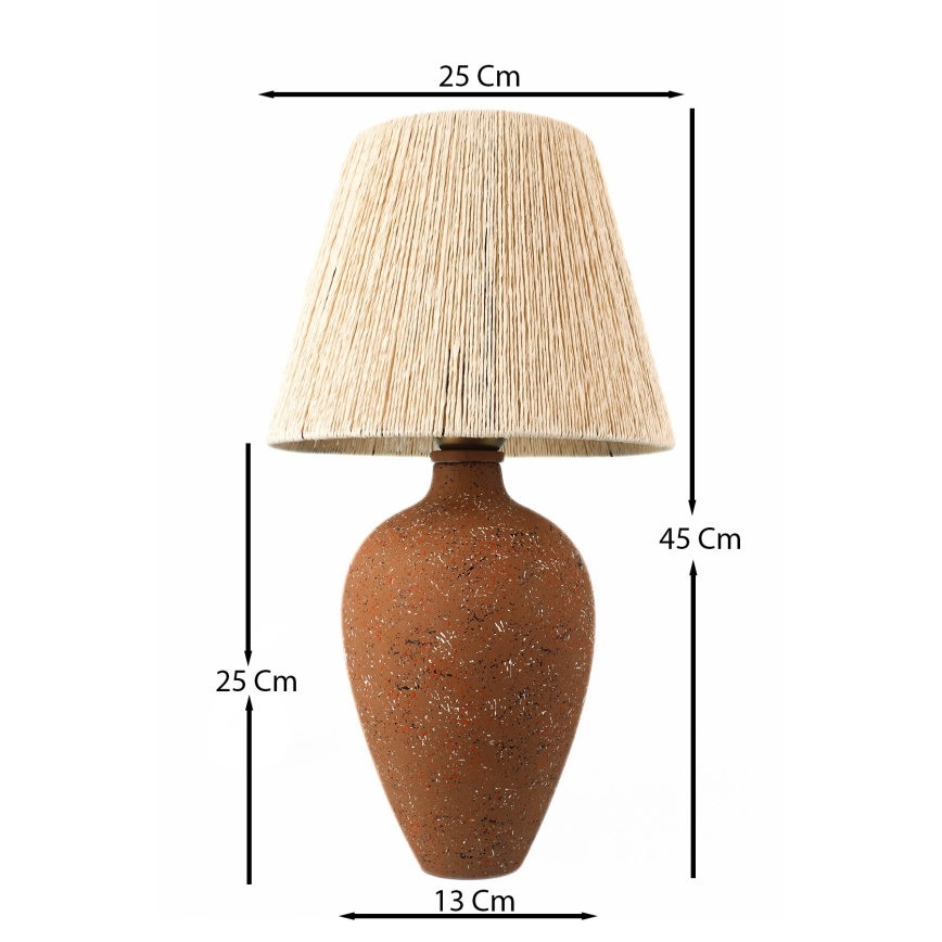 Lampada da tavolo 1xE27/40W/230V marrone/color crema