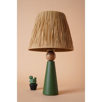 Lampada da tavolo 1xE27/40W/230V marrone/verde