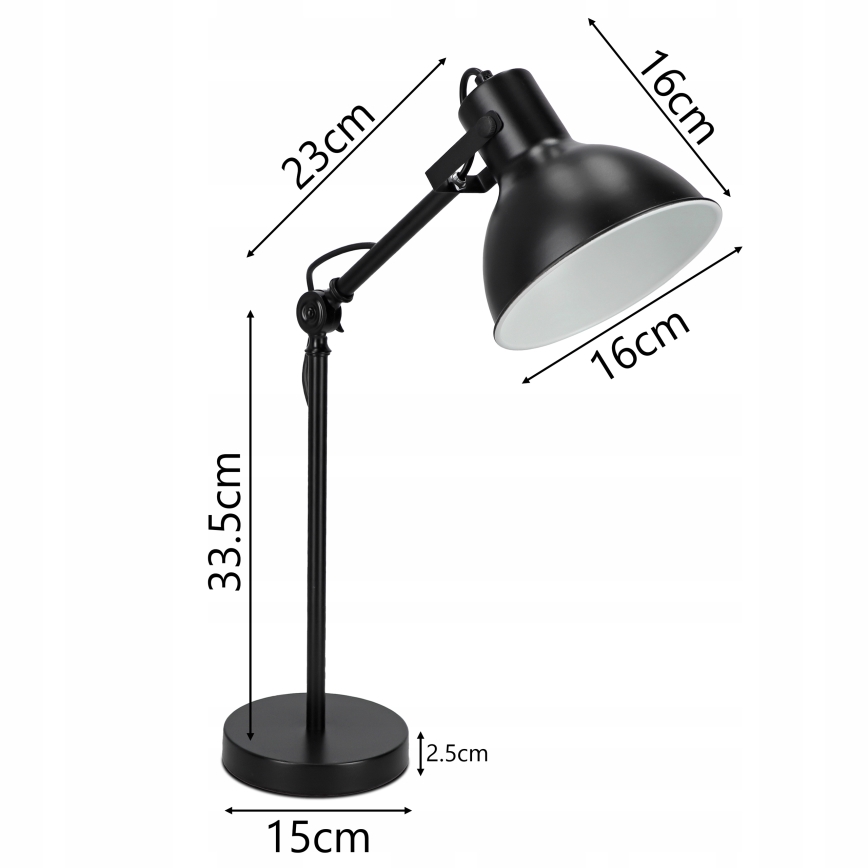 Lampada da tavolo 1xE27/40W/230V nera