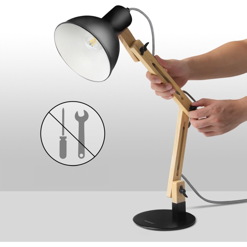 Lampada da tavolo 1xE27/40W/230V nera