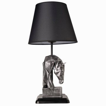 Lampada da tavolo 1xE27/40W/230V nero/argento