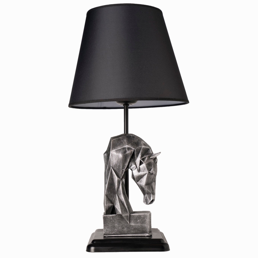 Lampada da tavolo 1xE27/40W/230V nero/argento