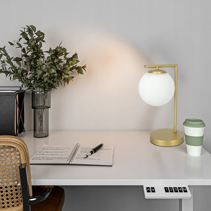 Lampada da tavolo 1xE27/40W/230V oro/bianco