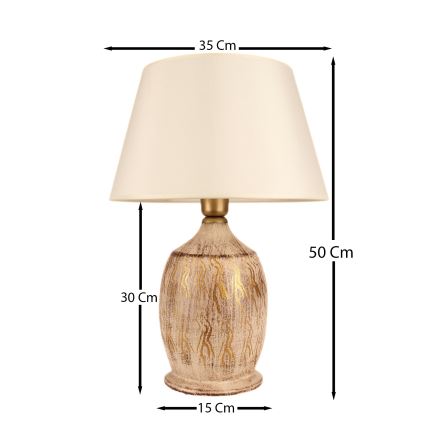 Lampada da tavolo 1xE27/40W/230V oro