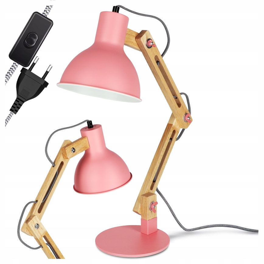 Lampada da tavolo 1xE27/40W/230V rosa