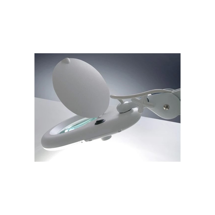 Lampada da tavolo a LED con lente d'ingrandimento LED/9W/230V bianca