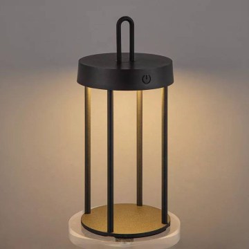 Lampada da tavolo a LED dimmerabile per esterni ricaricabile a sfioramento GENTLE LED/1,5W/3,7V 3000 mAh IP44 nera
