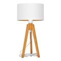 Lampada da tavolo ALBA 1xE27/15W/230V bianco/oro/quercia