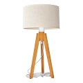 Lampada da tavolo ALBA 1xE27/15W/230V color crema/quercia