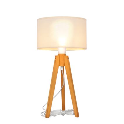 Lampada da tavolo ALBA 1xE27/15W/230V color crema/quercia