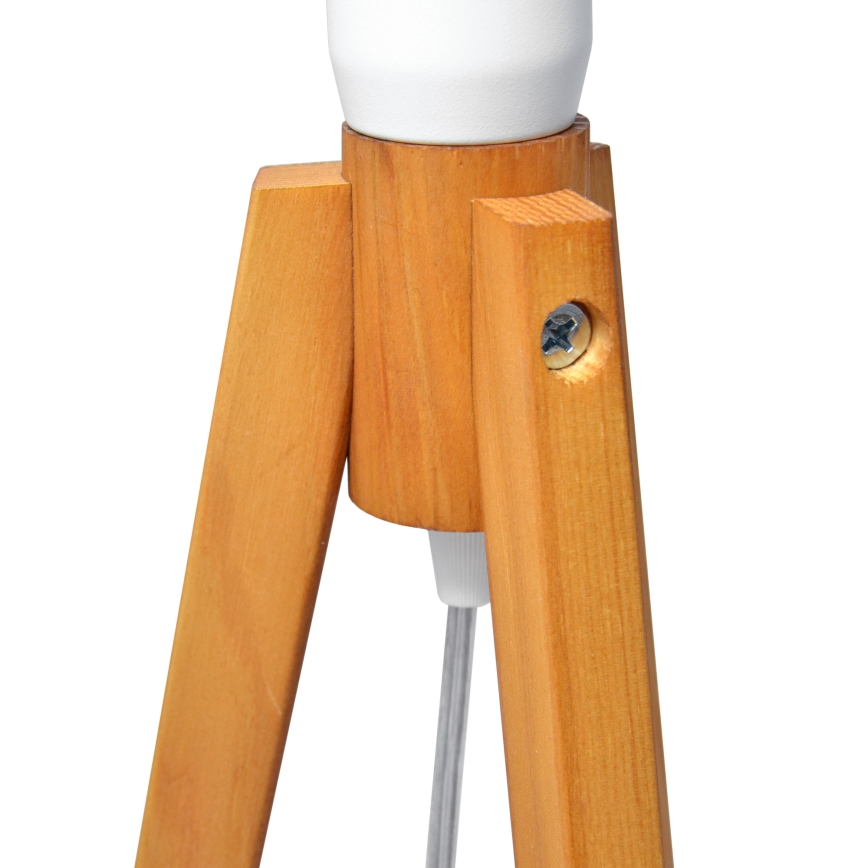 Lampada da tavolo ALBA 1xE27/15W/230V color crema/quercia