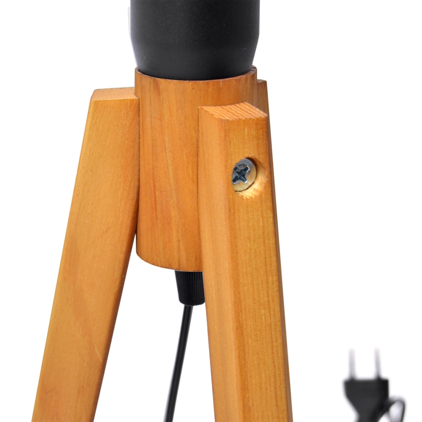 Lampada da tavolo ALBA 1xE27/15W/230V nero/oro/quercia