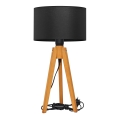 Lampada da tavolo ALBA 1xE27/15W/230V nero/quercia
