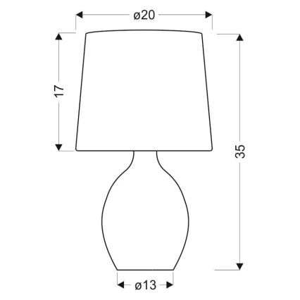 Lampada da tavolo AMBON 1xE14/40W/230V bianco
