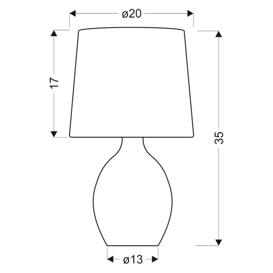 Lampada da tavolo AMBON 1xE14/40W/230V bianco