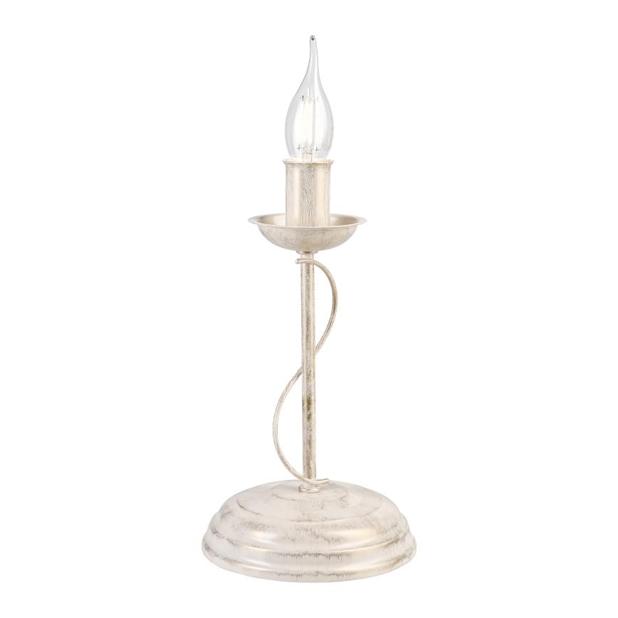 Lampada da tavolo ANTON 1xE14/60W/230V bianco patinato