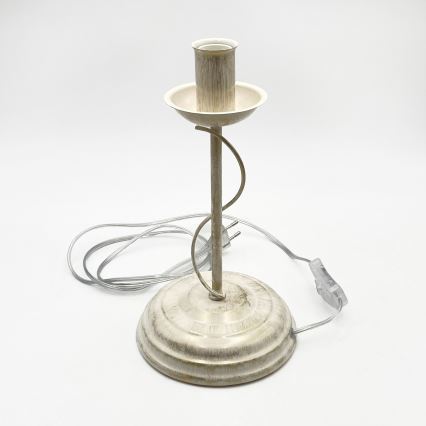 Lampada da tavolo ANTON 1xE14/60W/230V bianco patinato