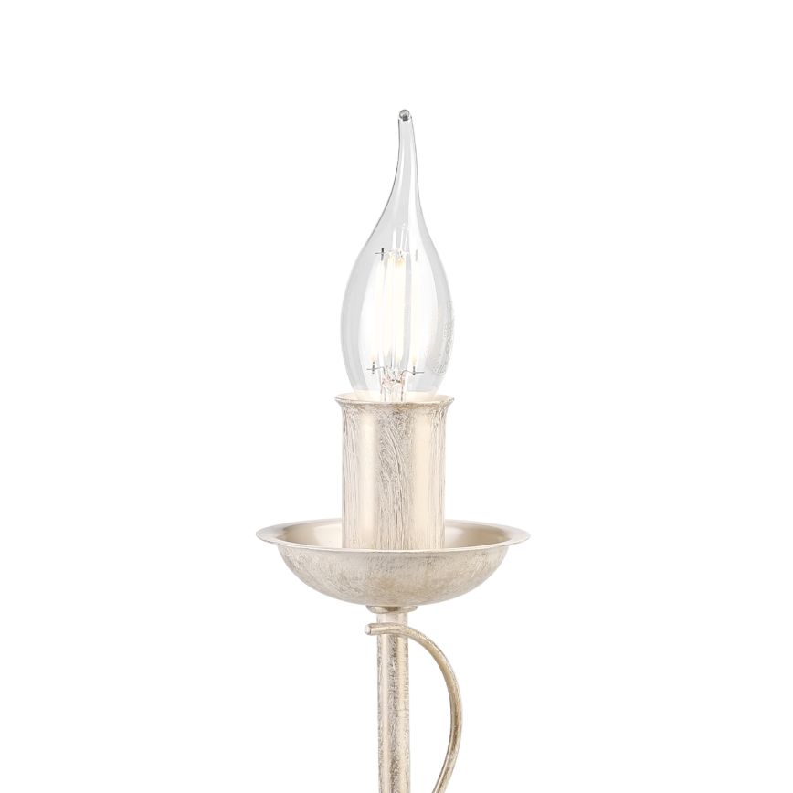 Lampada da tavolo ANTON 1xE14/60W/230V bianco patinato