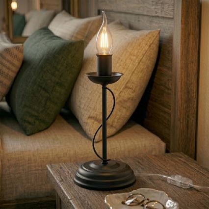 Lampada da tavolo ANTON 1xE14/60W/230V nera