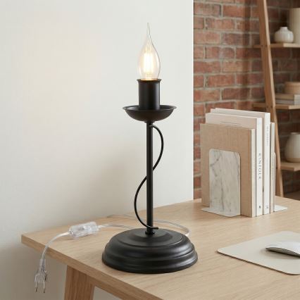 Lampada da tavolo ANTON 1xE14/60W/230V nera