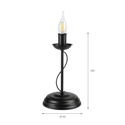 Lampada da tavolo ANTON 1xE14/60W/230V nera