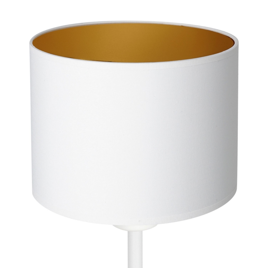 Lampada da tavolo ARDEN 1xE27/60W/230V diametro 18 cm bianco/oro