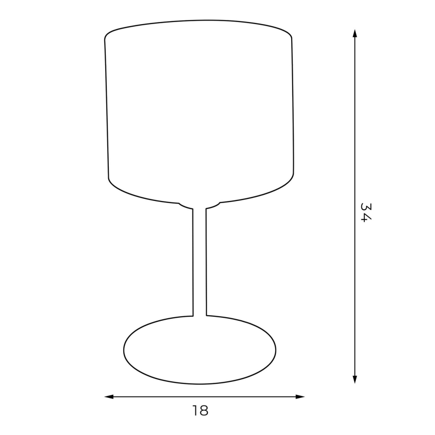 Lampada da tavolo ARDEN 1xE27/60W/230V diametro 18 cm bianco/oro