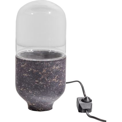Lampada da tavolo ASEL 1xE27/25W/230V marmo grigio/marrone