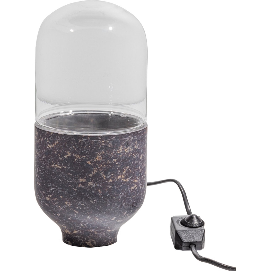 Lampada da tavolo ASEL 1xE27/25W/230V marmo grigio/marrone