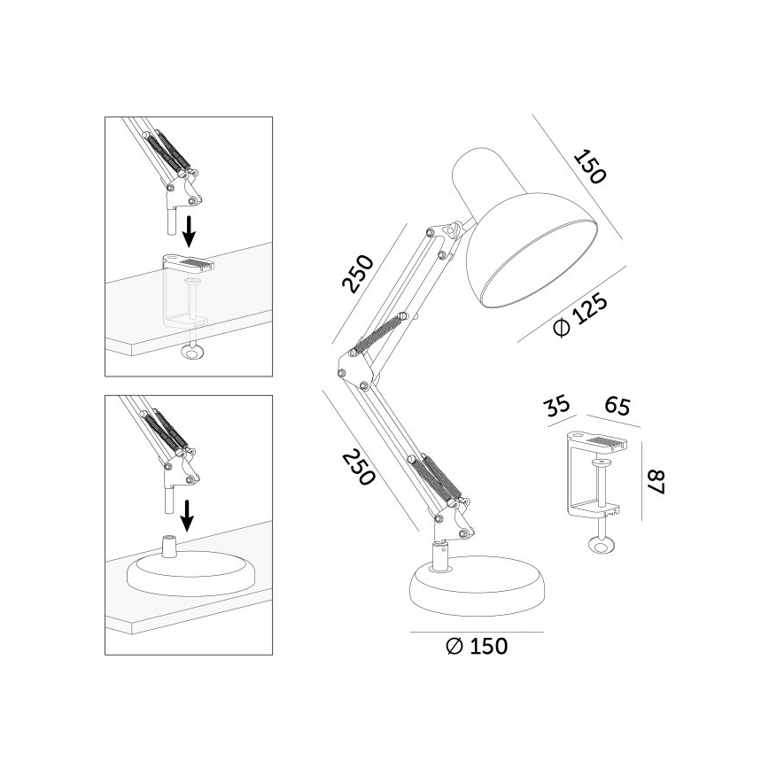 Lampada da tavolo AURIQ 1xE27/60W/230V rosa