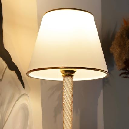 Lampada da tavolo AYD 1xE27/40W/230V bianco/oro