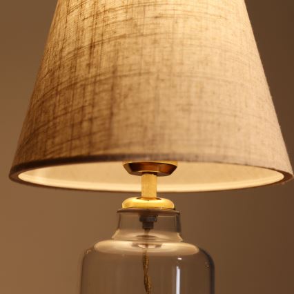 Lampada da tavolo AYD 1xE27/40W/230V grigia/trasparente