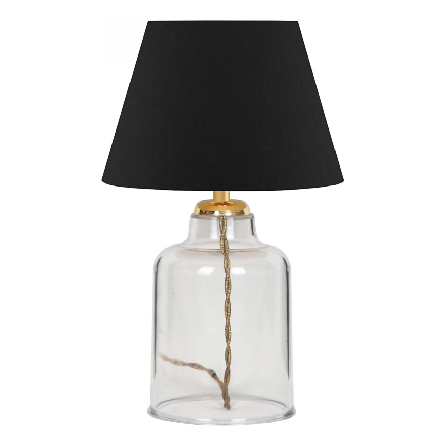 Lampada da tavolo AYD 1xE27/40W/230V nero/trasparente