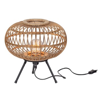 Lampada da tavolo BASICLABEL 1xE27/40W/230V bambù