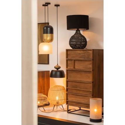 Lampada da tavolo BASICLABEL 1xE27/40W/230V bambù
