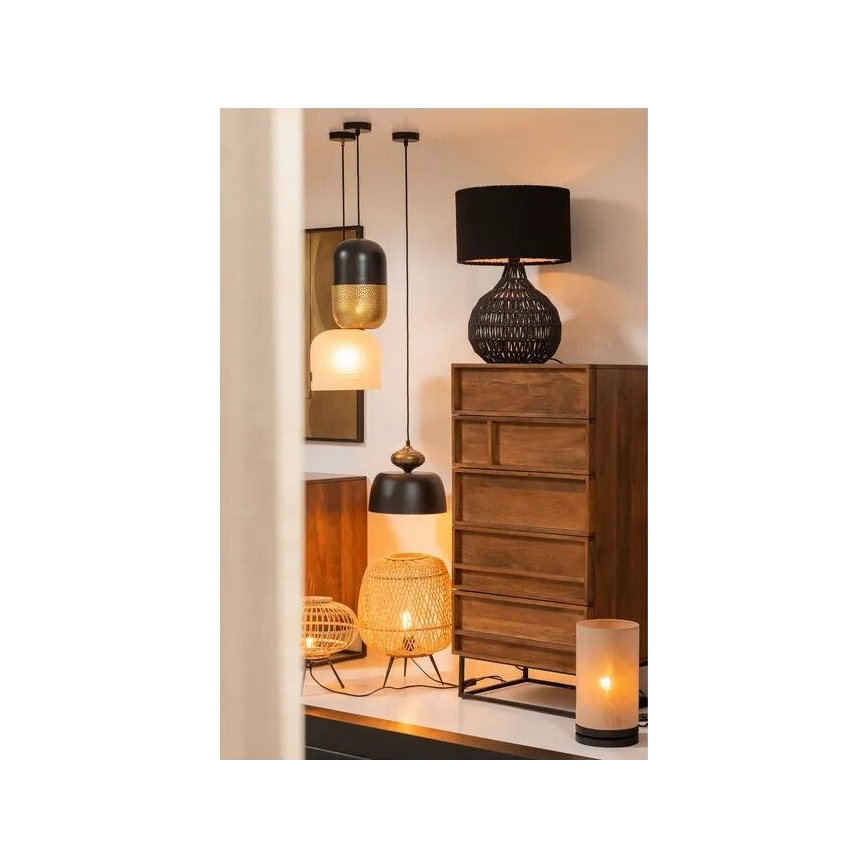Lampada da tavolo BASICLABEL 1xE27/40W/230V bambù