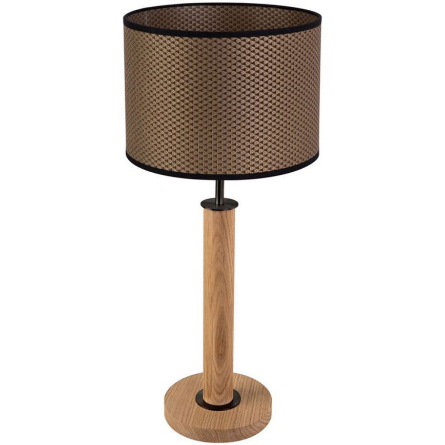 Lampada da tavolo BENITA 1xE27/60W/230V 61 cm marrone/quercia