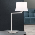 Lampada da tavolo CARLTON 1xE27/40W/230V bianco/cromo opaco
