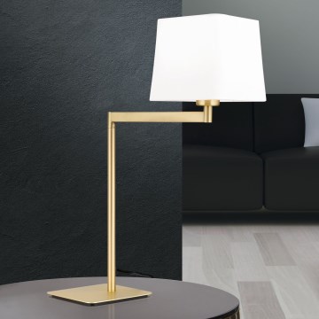 Lampada da tavolo CARLTON 1xE27/40W/230V bianco/oro