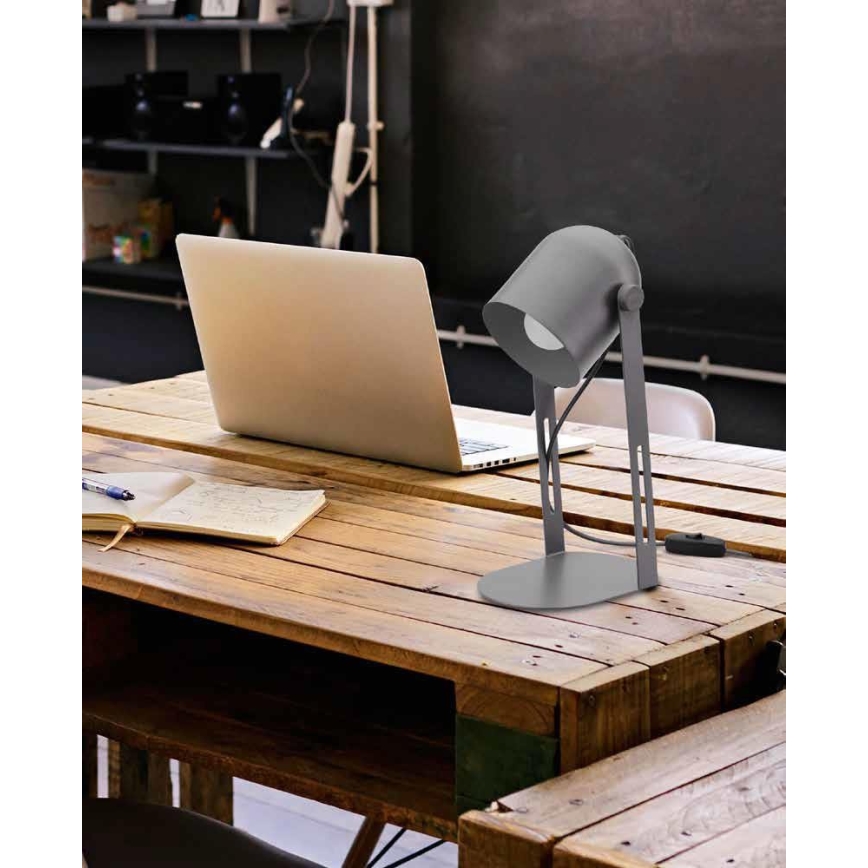 Lampada da tavolo DAVIS 1xE27/60W/230V grigia