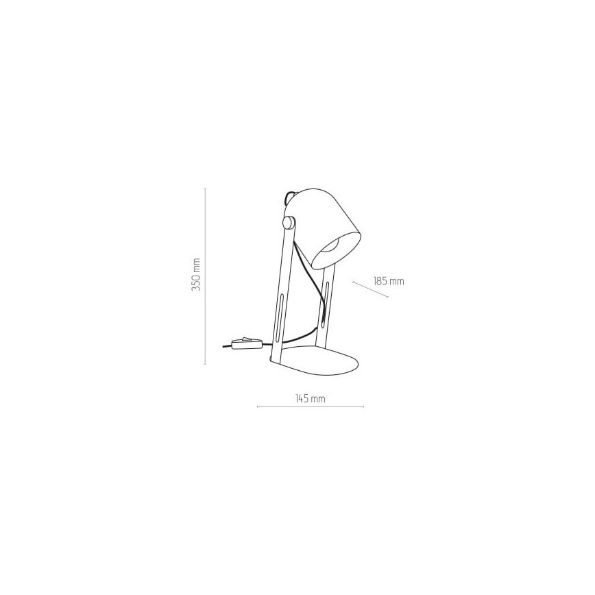 Lampada da tavolo DAVIS 1xE27/60W/230V grigia