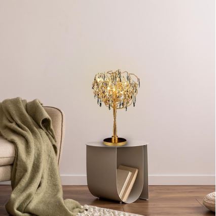 Lampada da tavolo di cristallo 5xG9/40W/230V oro
