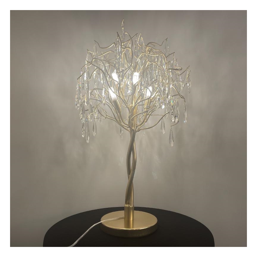 Lampada da tavolo di cristallo 5xG9/40W/230V oro