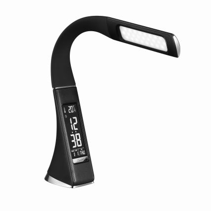 Lampada da tavolo LED dimmerabile a sfioramento con display LED/7W/5V nera